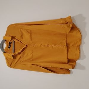 A.N.A Yellow/Brown Button Down M